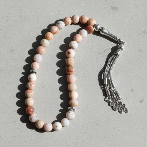Opal Pembe Doğal Taş Tesbih – 33’lük / 8 mm