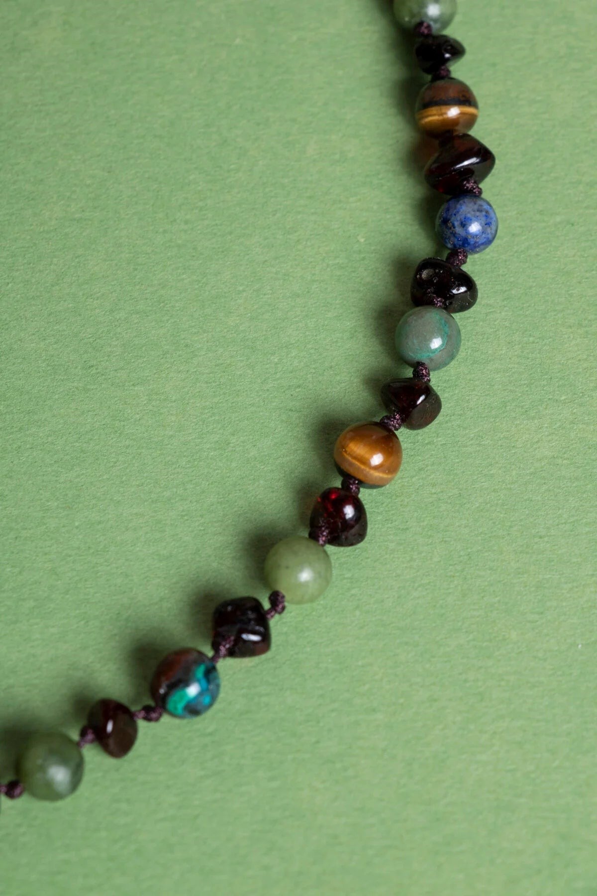 Doğal Taş Bebek Kolye-yeşim,lapis,kehribar,kaplan Gözü,krizokol M106