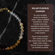 Solar Pleksus Çakra Doğal Taş Gümüş Kapama Bileklik