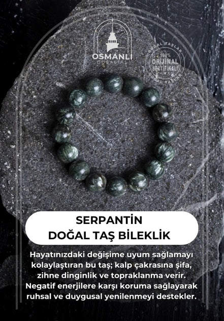 Serpantin Doğal Taş Bileklik