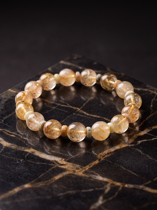 Sitrin - Opal Doğal Taş Bileklik (10 mm)