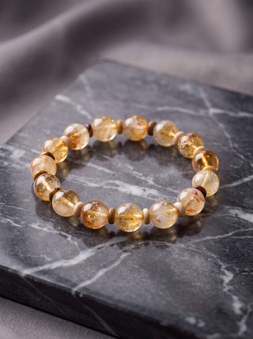 Sitrin - Renkli Jasper Doğal Taş Bileklik (10 mm)