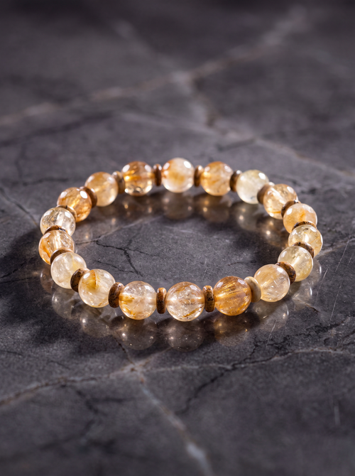 Sitrin - Jasper Doğal Taş Bileklik (8 mm)