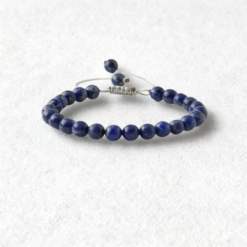 Lapis Lazuli 6mm Merdiven Kapama Doğal Taş Bileklik