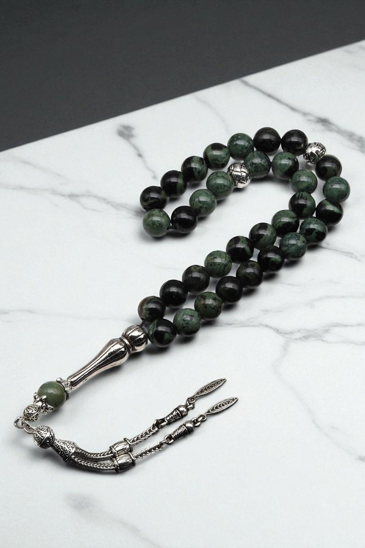 Kanbaba Jasper Doğal Taş Tesbih – 33’lük / 8 mm