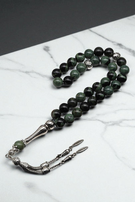 Kanbaba Jasper Doğal Taş Tesbih – 33’lük / 8 mm